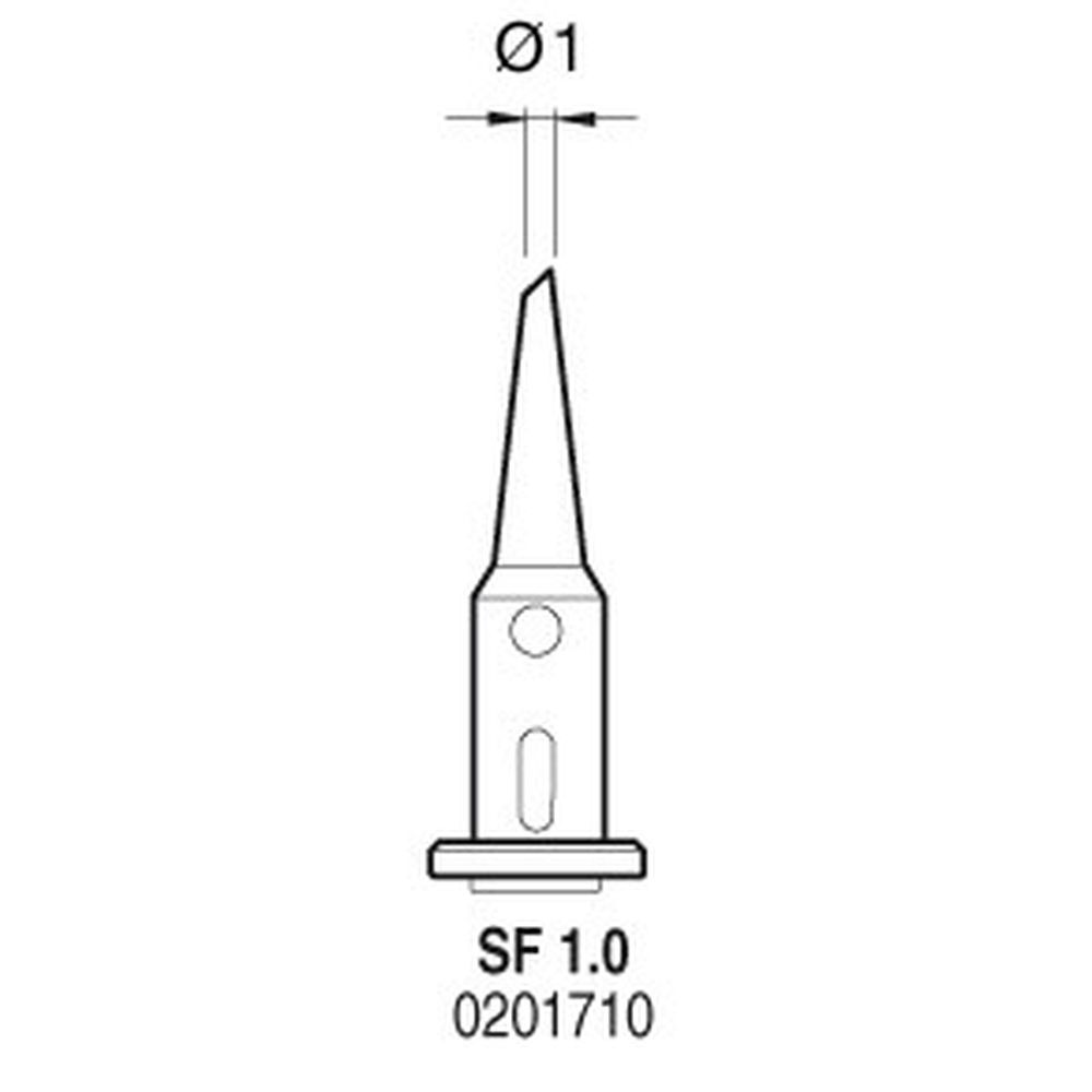 Наконечник JBC SF 1.0 (0201710) для SG1070 (скошенный 1,0 мм)