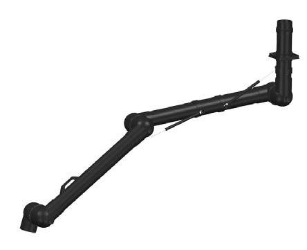 Alsident 100-10585-3-6. Дымоприемник 3-х секционный 100-10585-3-6 антистатический потолочный (без раструба)