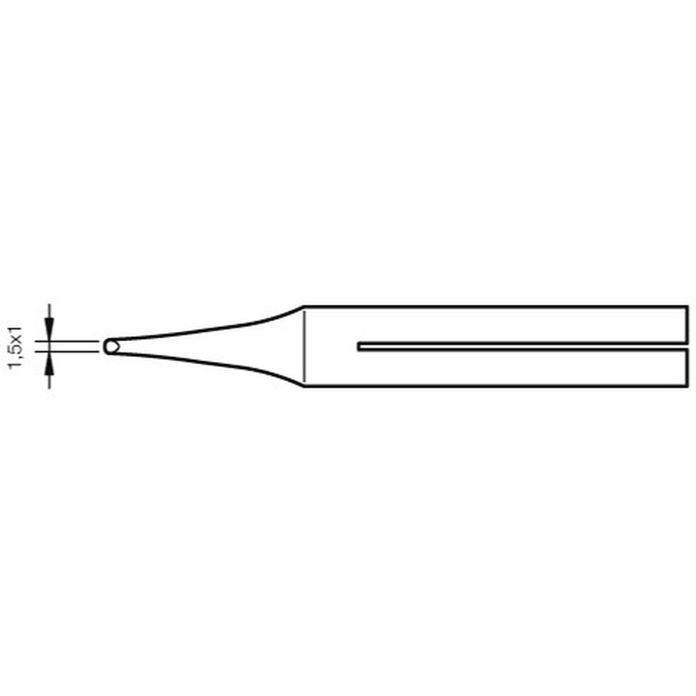 Наконечник JBC T-05D (0400804) для 30ST / 40ST / SL2020 / IN2100 (клиновидный 1,5 х 1,0 мм)