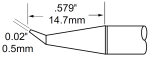 METCAL SCP-CNB05. Картридж-наконечник для MFR-H1, конус изогнутый удлиненный 0.5х14.7мм