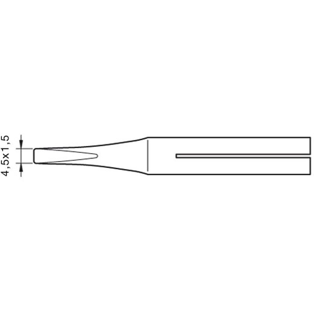 Наконечник JBC T-55D (0650507) для 65ST (клиновидный 4,5 х 1,5 мм)