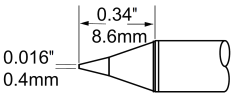 METCAL SCP-CN04. Картридж-наконечник для MFR-H1, конус 0.4х8.6мм