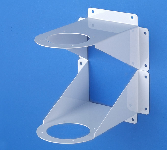 Alsident 2-10035. Крепление дымоприемника настенное 100мм, белое