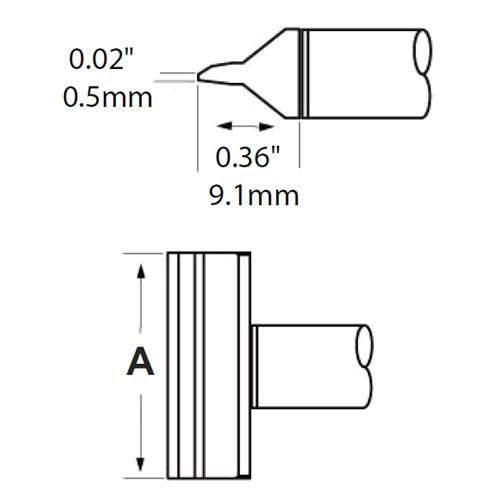 METCAL CCV-BL350. Наконечник 35мм (1.4")