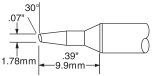 METCAL CVC-6BV6018S. Картридж-наконечник для СV/MX, скос 30° 1.78х9.9мм (замена STTC-035)