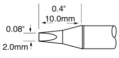 METCAL SFP-CH20. Картридж-наконечник для MFR-H1, клин 2.0х10мм