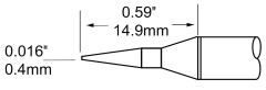 METCAL STP-CNL04. Картридж-наконечник для MFR-H1, конус удлиненный 0.4х14.9мм