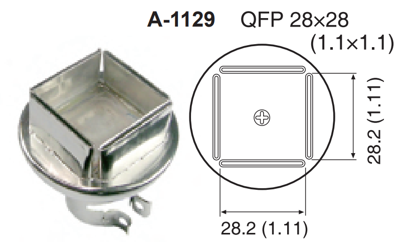 Atten A-1129 ROHS. Насадка-сопло A1129, QFP 28х28мм