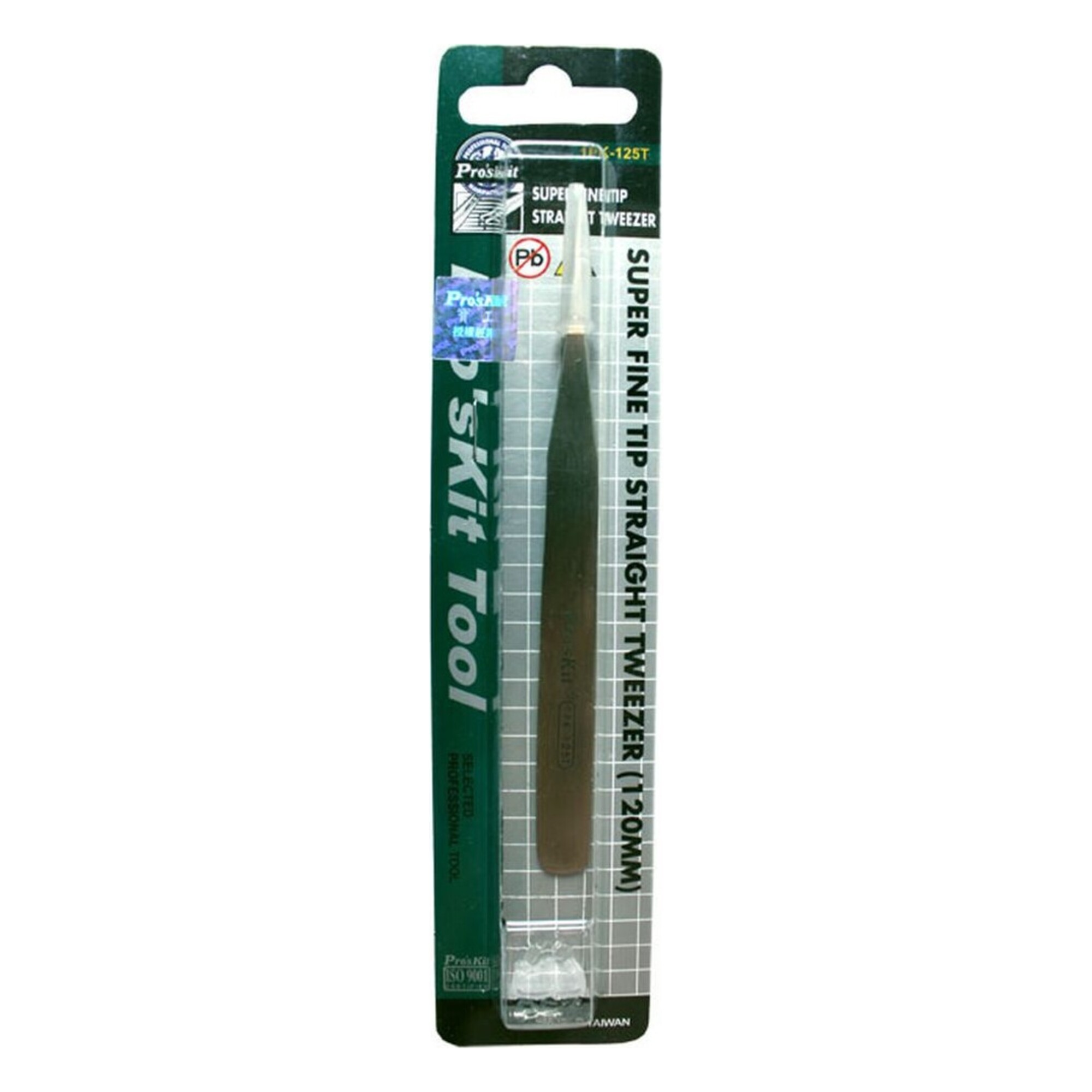 Пинцет прямой острый антимагнитный ProsKit 1PK-125T
