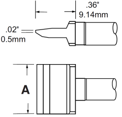 METCAL RFP-BL1. Картридж-наконечник для MFR, лезвие 10мм