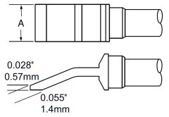 METCAL TCP-BLH40. Картриджи-наконечники для MFR-H4, шпатель, 6.35мм (пара)