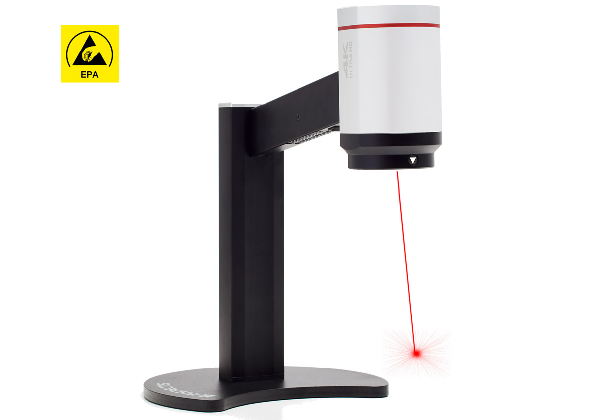 INSPECTIS HD-017-E-L. Видеомикроскоп INSPECTIS U10-E-L (2160p 4K UHD,зум 10x,РД 230мм,HDMI,штатив с подсветкой,ESD,лазерны