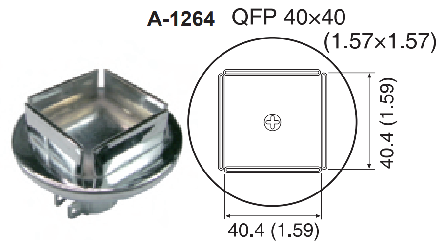 Atten A-1264 ROHS. Насадка-сопло A1264, QFP 40x40мм