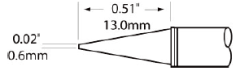 METCAL SCP-CNL06. Картридж-наконечник для MFR-H1, конус удлиненный 0.6х14.9мм