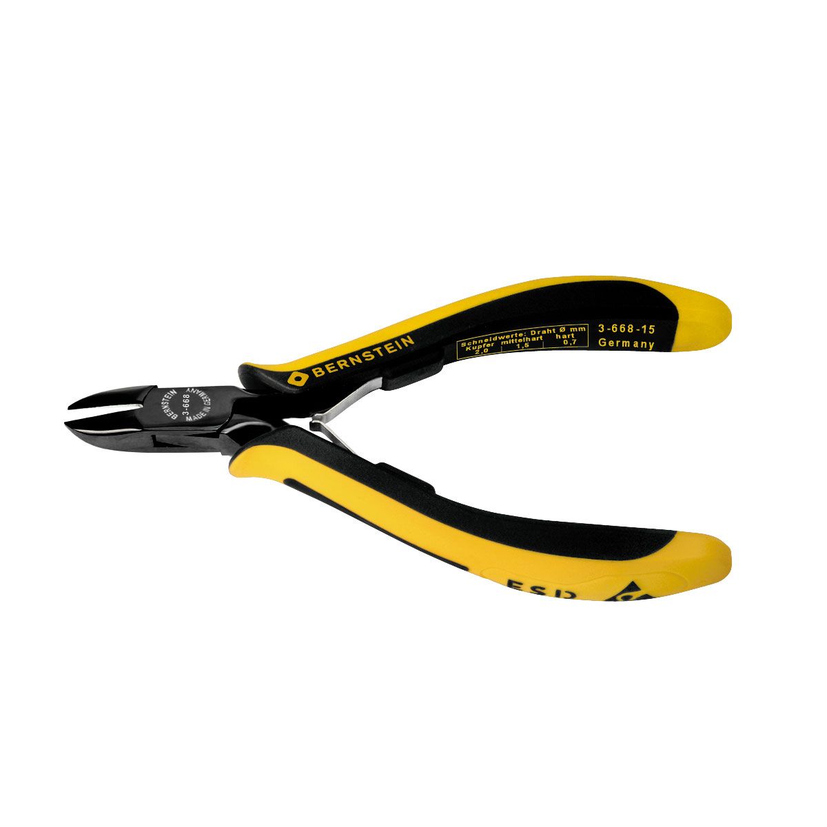 Bernstein 3-668-15. Бокорезы ESD EUROline 135 мм закругленные 