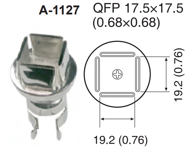 Atten A-1127 ROHS. Насадка-сопло A1127, QFP 17.5х17.5мм