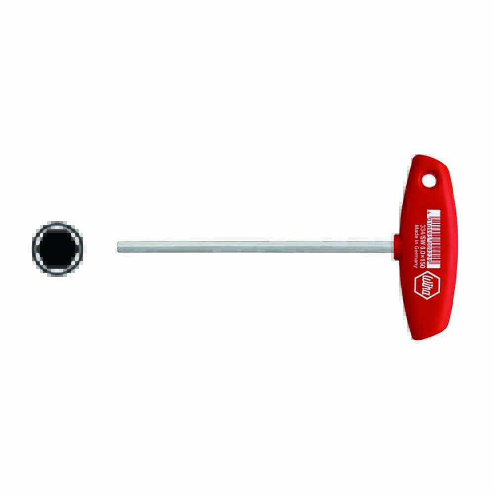 WIHA 00906, Отвертка с шестигранником и Т-образной рукояткой HEX 2.5x100 мм, серия 334