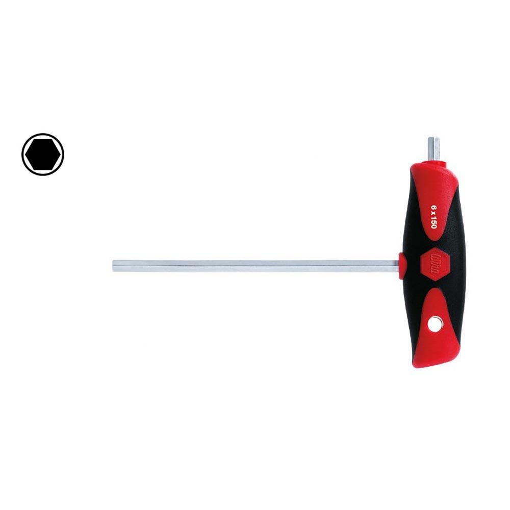 WIHA 26164, Отвертка с шестигранником, ComfortGrip, боковой привод, 2.0x100 мм, 334DS