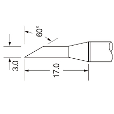 METCAL SFV-DRH630A. Наконечник для PS900, односторонний срез 3.00мм