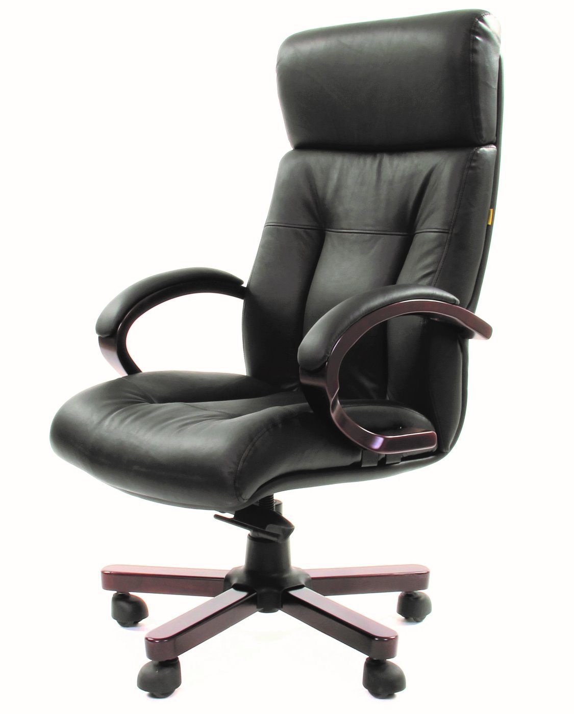 Офисное кресло CHAIRMAN 421, натуральная кожа,  черный