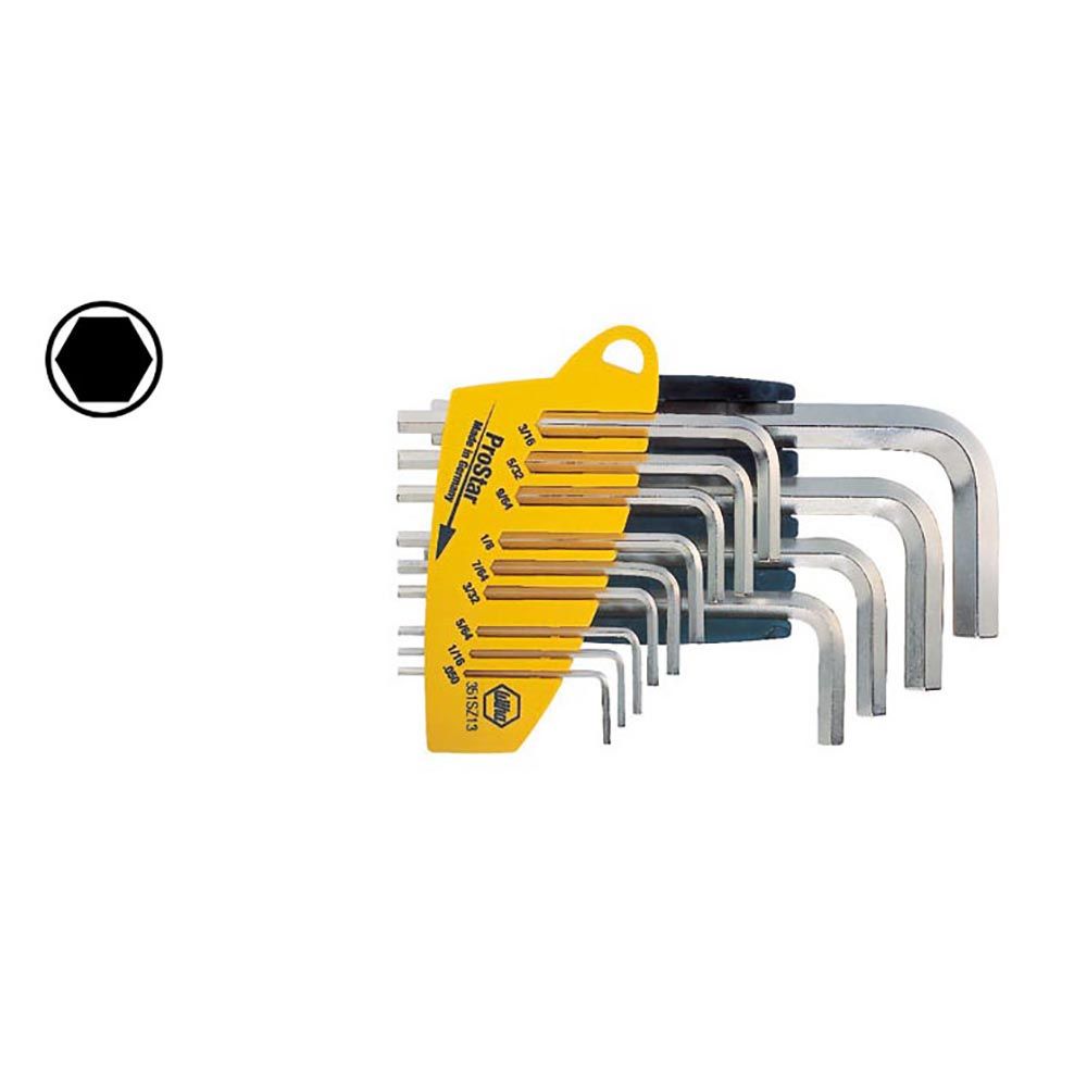 WIHA 25610, Набор шестигранных штифтовых ключей в держателе ProStar, (13 предметов), дюймовые, серия 351 SZ13