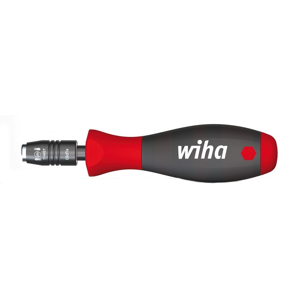 Wiha 40331. Отвёртка с держателем бит SoftFinish CentroFix, с механической блокировкой 1/4"
