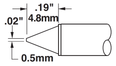 METCAL STTC-116. Картридж-наконечник для MX, конус 0.5х4.8мм