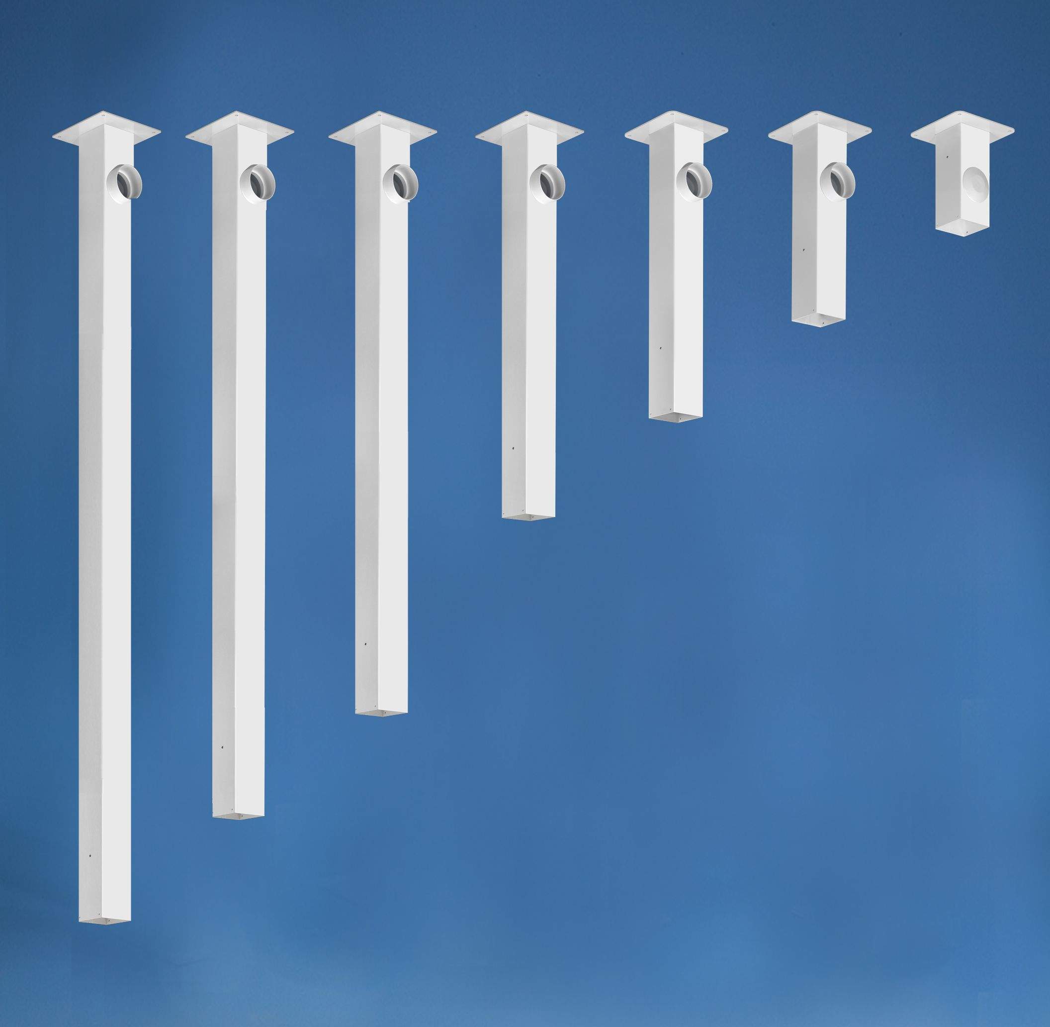 Alsident 2-500-80. Крепление дымопремника к потолку 500мм с муфтой