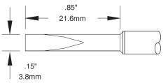 METCAL STTC-120. Картридж-наконечник для MX, клин 12° 3.8х21.6мм