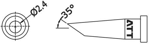 Atten T800-2.4C. Наконечник для ST-100, косой срез 2.4мм