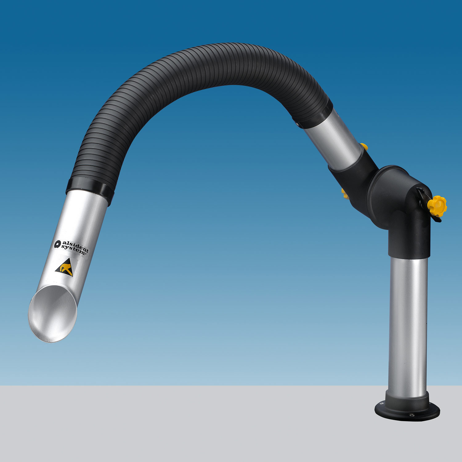 Alsident 50-21-1-23-6. Дымоприемник Alsident 50мм, гибкий, 2х секционный, антист. с металлическим раструбом