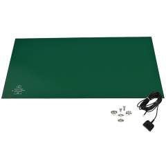 SCS 770085. Антистатический настольный коврик, 2-х слойный (0.6х1.2м, резина, зеленый, провод заземления в комплекте)