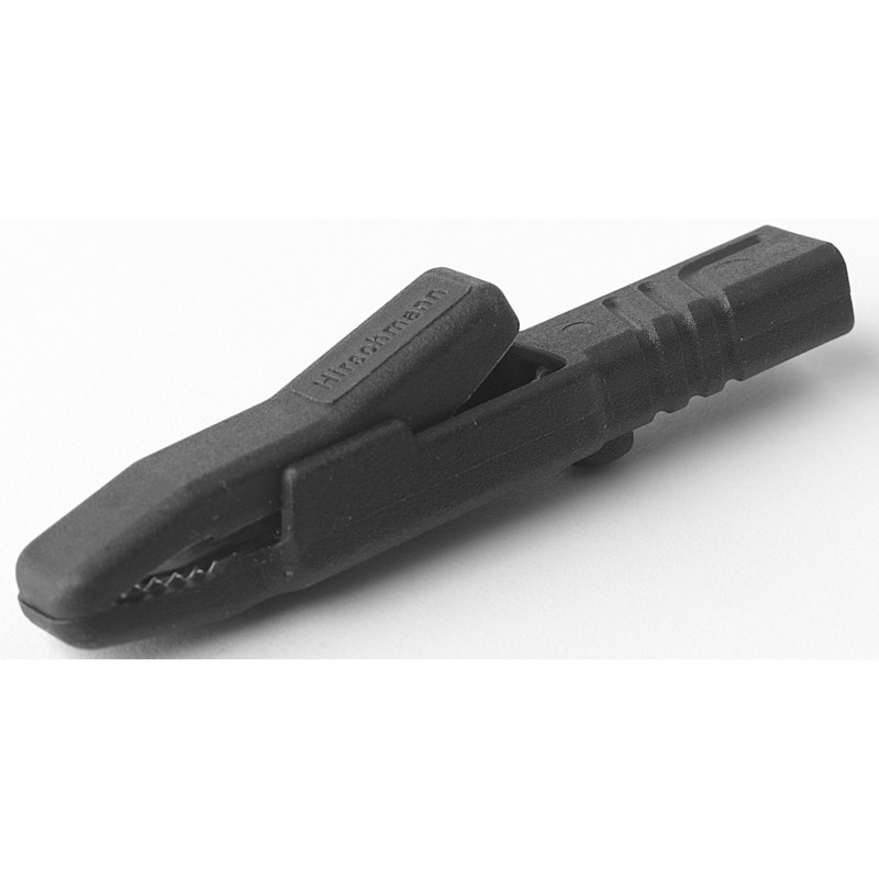 SCS 3037. Зажим-крокодил с разъемом banana, изолированный (10шт)