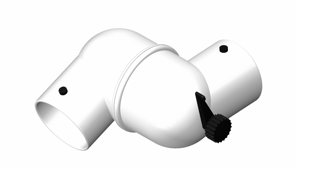 Alsident 4-100-5. Соединительное колено дымоприемника Alsident 100