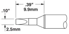 METCAL STTC-136. Картридж-наконечник для MX, клин 2.5х9.9мм