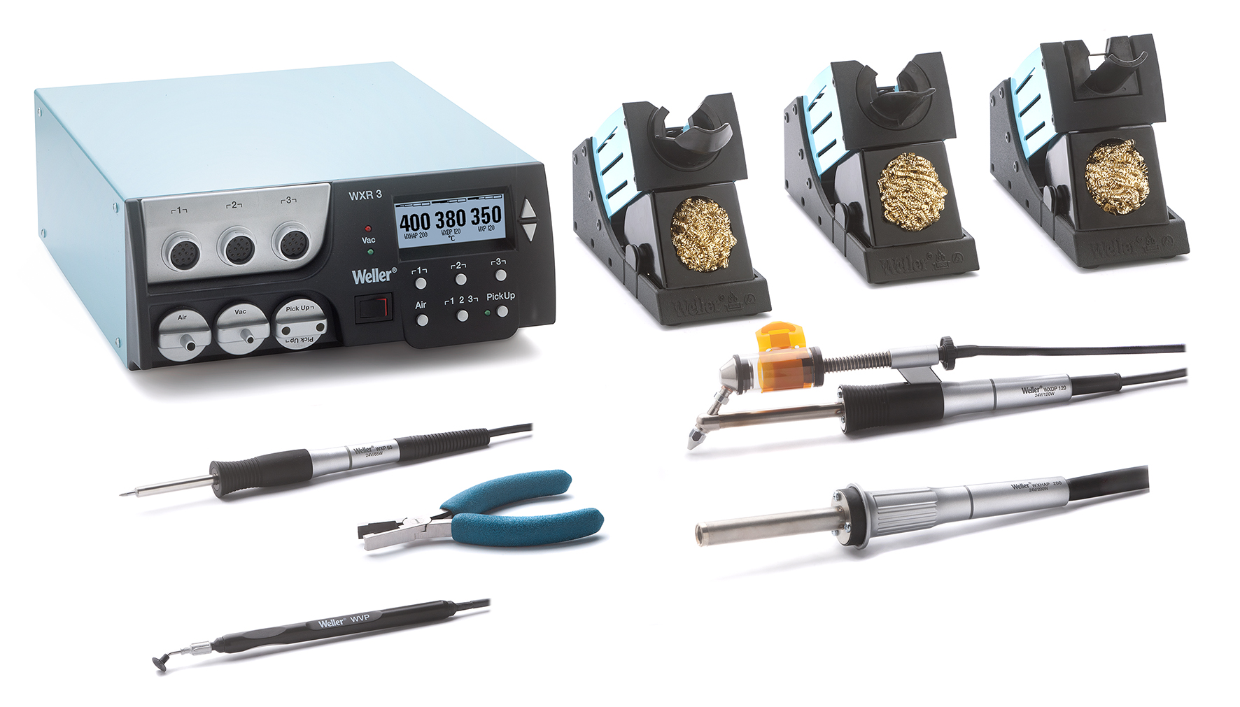 Weller T0053501699N. Паяльная станция Weller WXR 3030, 600Вт, три канала (WXR 3, WXDP 120, WXHAP 200, WXP 65, WVP)