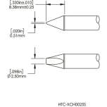 METCAL HCV-8CH0025S. Картридж-наконечник для СV/MX-HTD, клин, 2.8х8.0мм (замена HTC-8CH0025S)