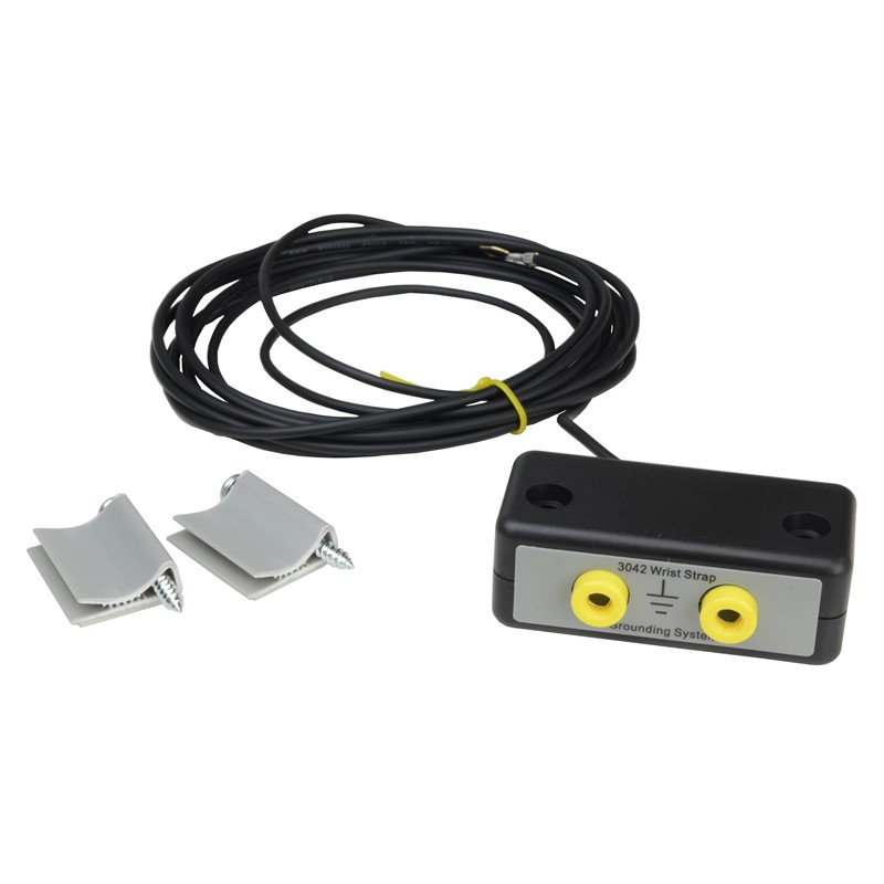 SCS 3042. Блок заземления для браслетов (2 разъема banana, провод 3м)