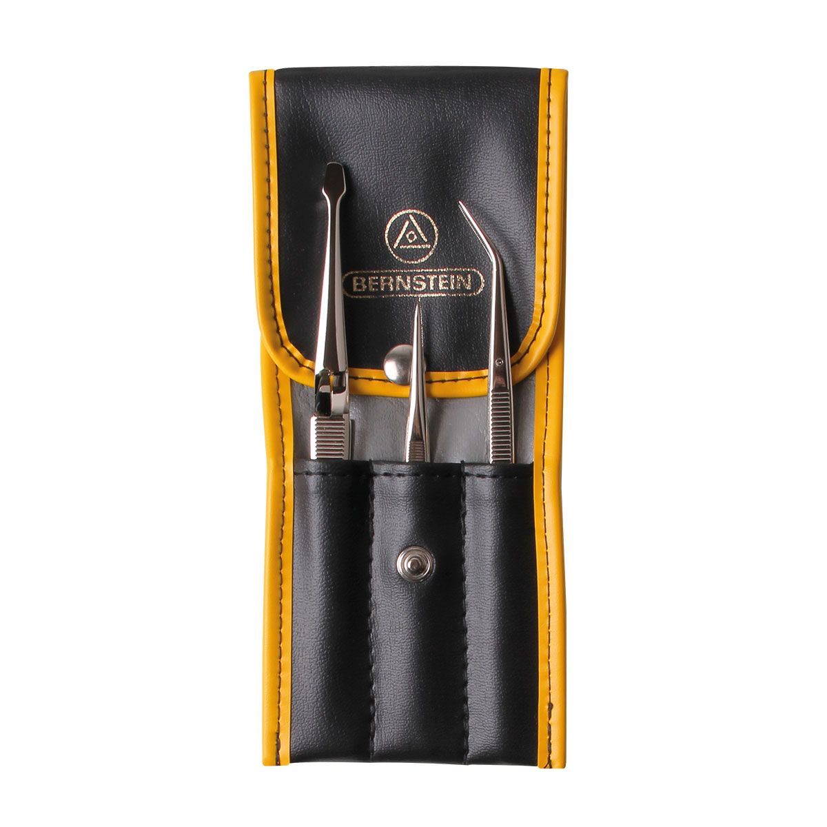 Bernstein 5-110. Набор пинцетов из стали в чехле (3 предмета)