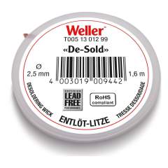 Оплётка для выпайки 2,5 мм, длина 1,6 м - Weller 51301299N