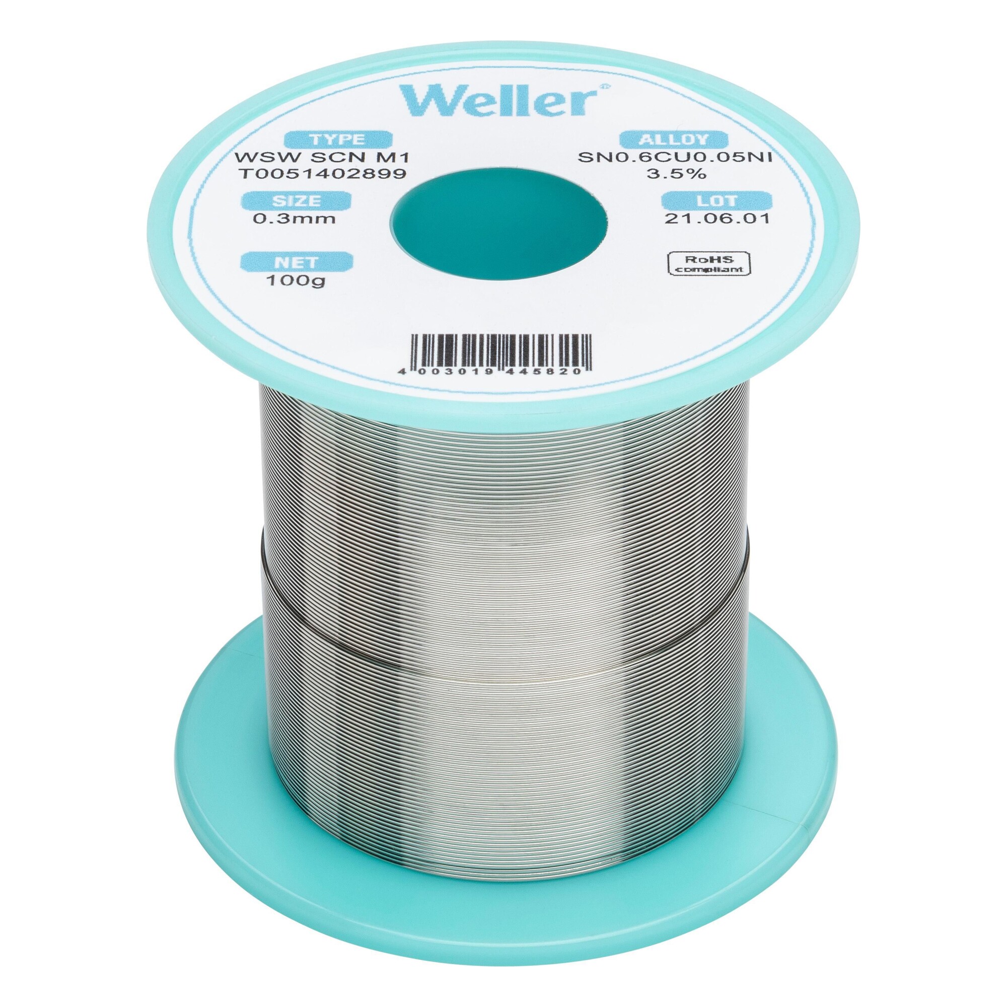 Припой WSW SCN M1, Ø0,3 мм, 100 г - Weller 51402899