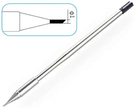 Atten T9130-C. Картридж-наконечник для ST-1509, косой срез 1.0х8.5мм, 45 град.