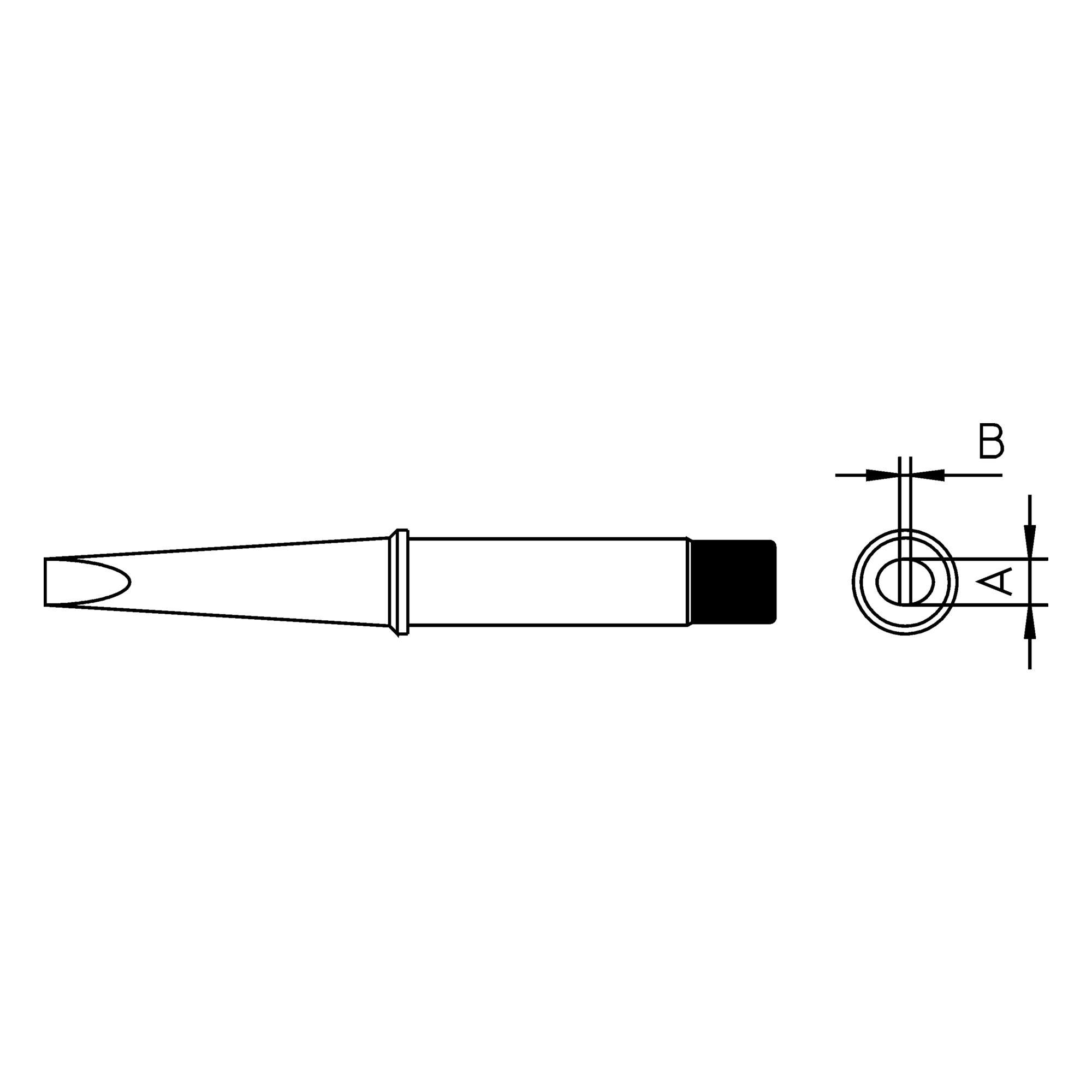 Паяльное жало CT6C8 клиновидное 3,2 мм, 425 °C - Weller 54220899