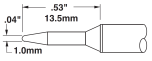 METCAL STTC-501. Картридж-наконечник для MX, конус тонкий 1.0х13.5мм