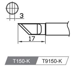 Atten T150-K. Картридж-наконечник для GT-Y150, ножевидный 6.0мм