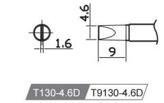 Atten T130-4.6D. Картридж-наконечник для GT-Y130, клиновидный 4.6 х 9мм