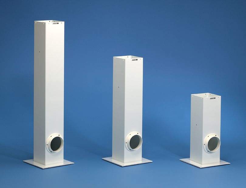 Alsident 2-100-500-20. Потолочное крепление дымопремника (100x500мм;подкл. сверху;белый)