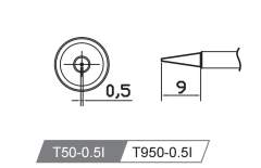 Atten T50-0.5i. Картридж-наконечник для GT-Y50, конус 0.5 х 9мм