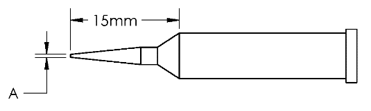 METCAL GT6-CN1502A. Наконечник GT6, конус, SHP, 0.2X15.0MM