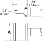 METCAL RCP-BL3. Картридж-наконечник для MFR, лезвие 22мм